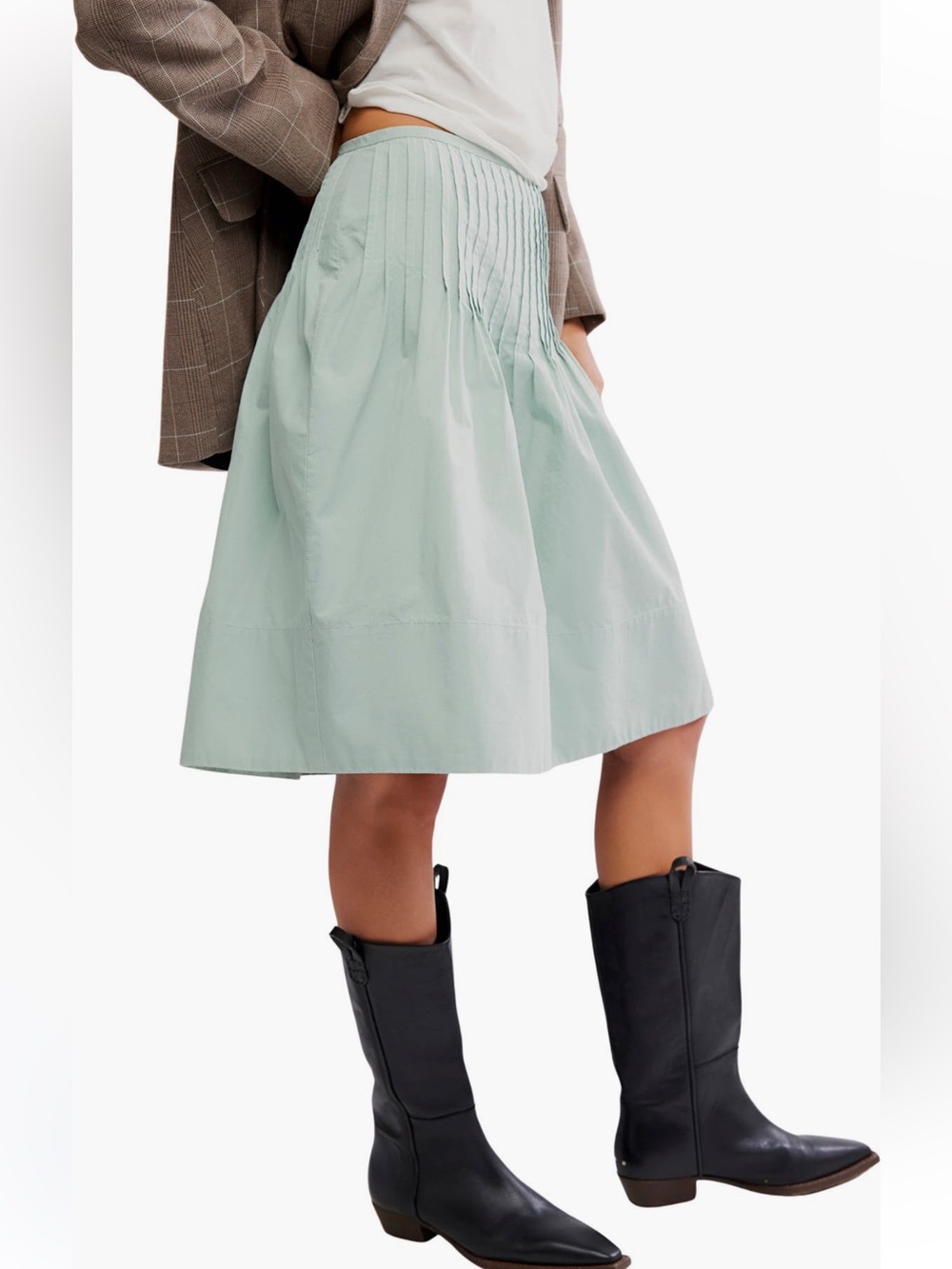 Free People Peyton Pintuck Midi Skirt, Size 10, NWOT - Picture 6 of 11